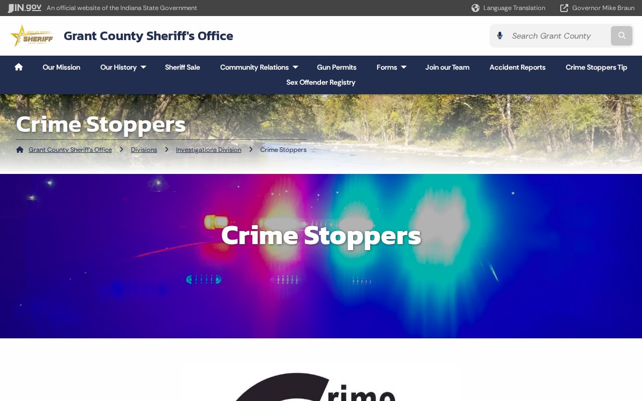 Grant County most wanted Crime Stoppers tip program page