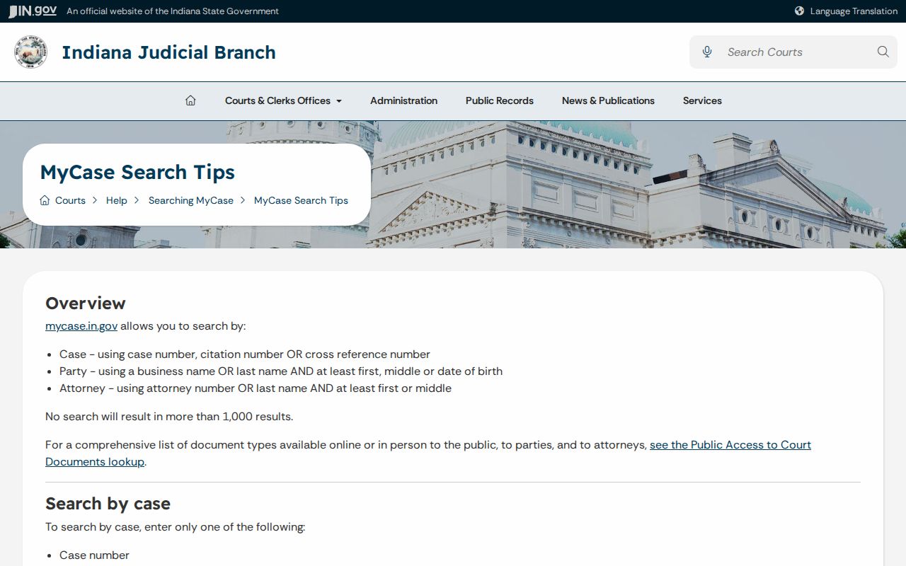 Grant County warrant check fields in MyCase guidance